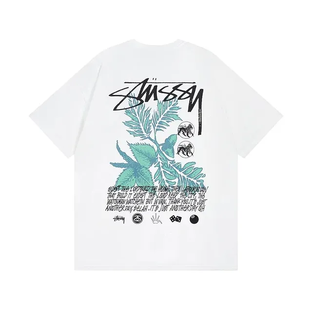Stüssy Graphic Tee Leaf Print