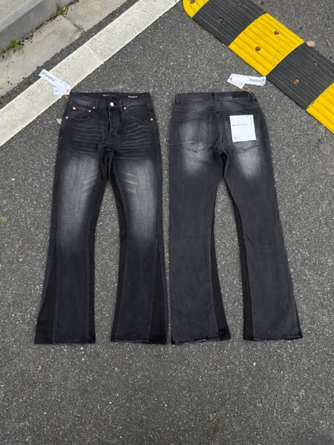 Levi's Flared Jeans Black Wash with Contrast Panels