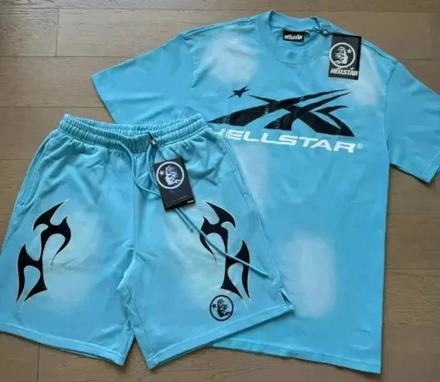 Hellstar Shorts & Tee Set Tie-Dye Logo