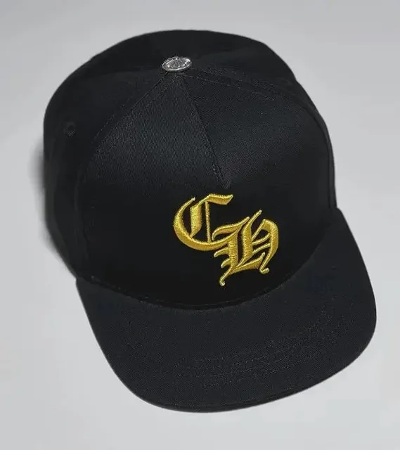 Chrome Hearts Snapback Cap Gold Logo Embroidery