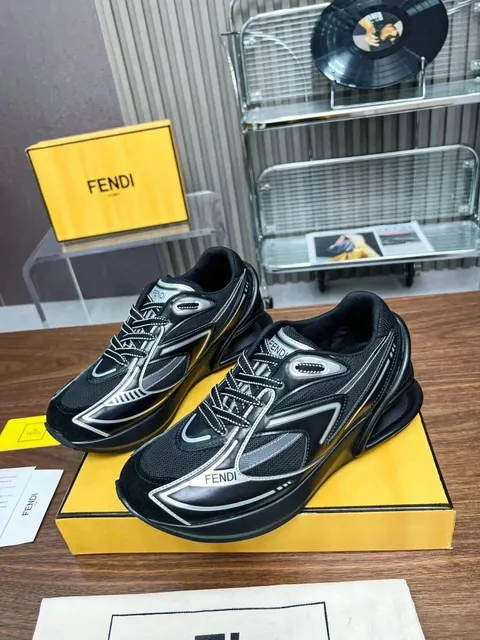 FENDI Speed Trainer Black Silver
