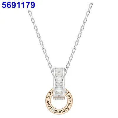 Swarovski Circle Pendant Necklace Love Is All Around