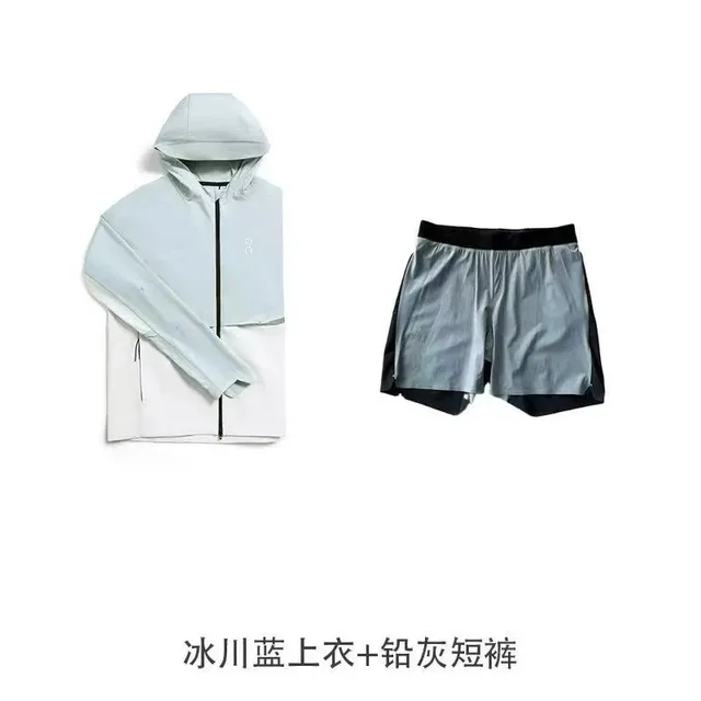 冰川蓝上衣+铅灰短裤