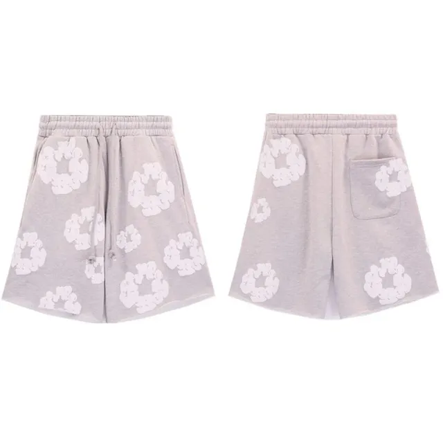 Printed Sweat Shorts Scrunched Hair Tie Print