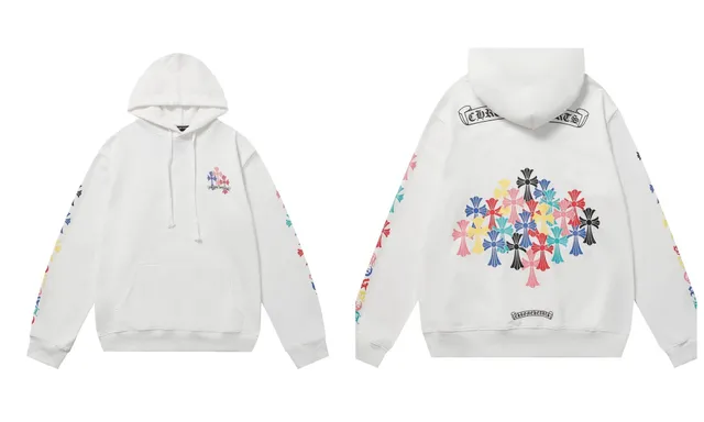 Chrome Hearts Hooded Sweatshirt Multicolor Cross Print