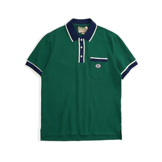 Gucci Polo Shirt Contrast Trim with GG Patch