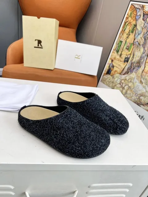 Rhude Knit Mule Slipper Charcoal Marl