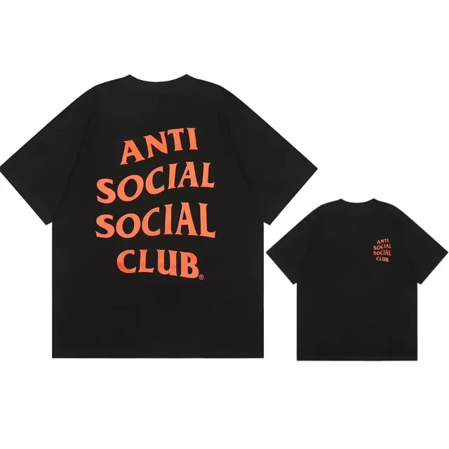 Anti Social Social Club Logo Tee Bold Orange Print