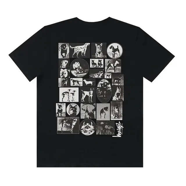 Stüssy Graphic T-Shirt Dog Collage Print