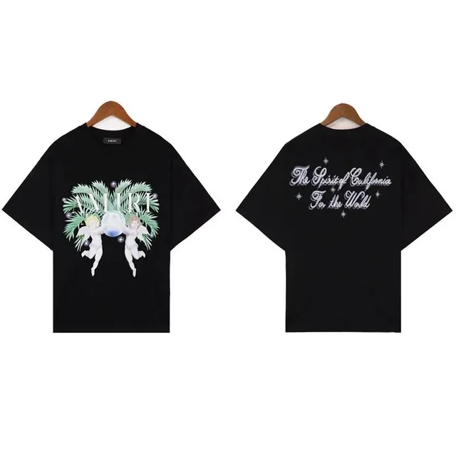 Amiri Graphic Tee Angel Palm Print