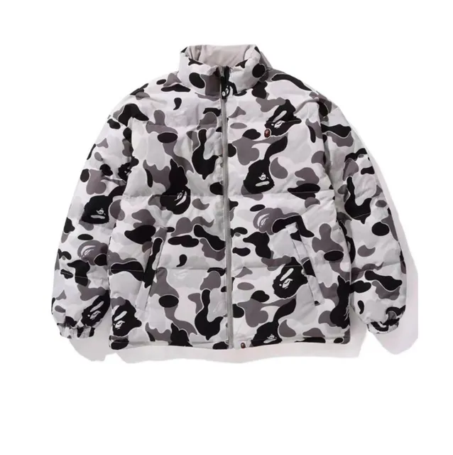 BAPE Shark Camo Puffer Jacket Camouflage Print