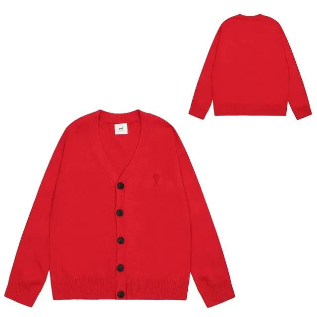 Amiri V-Neck Cardigan Heart Embroidery