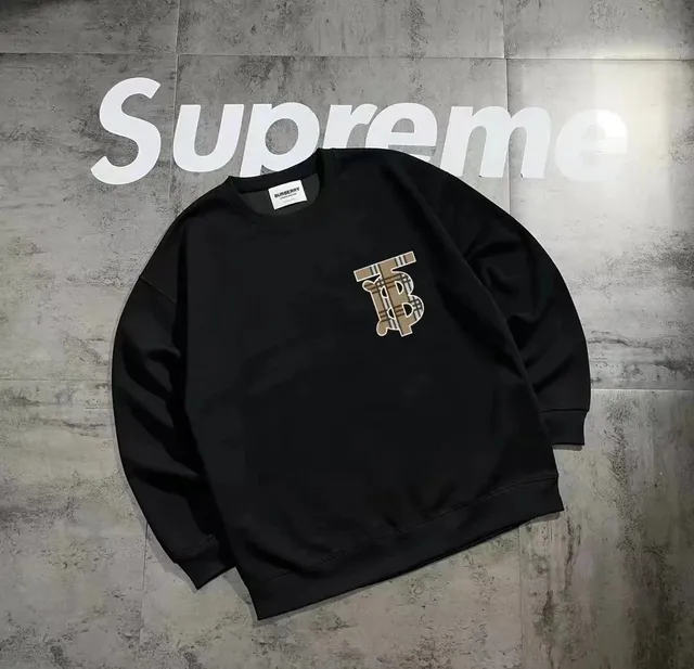 Burberry × Supreme Crewneck Sweatshirt TB Logo Patch