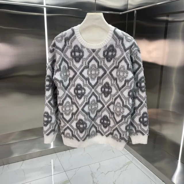 Balenciaga Knit Sweater Geometric Pattern
