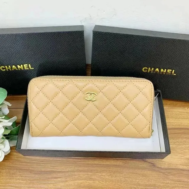 Chanel Zip Around Wallet Quilted Lambskin