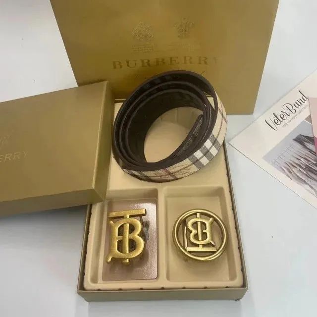 Burberry Reversible Belt Check and Leather
