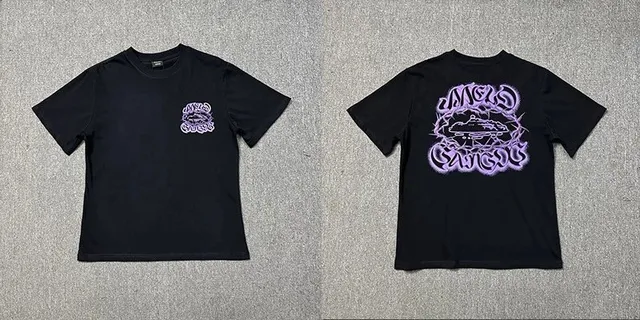 3219 black printed purple
