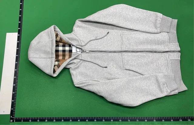Burberry Zip-Up Hoodie Check Lining