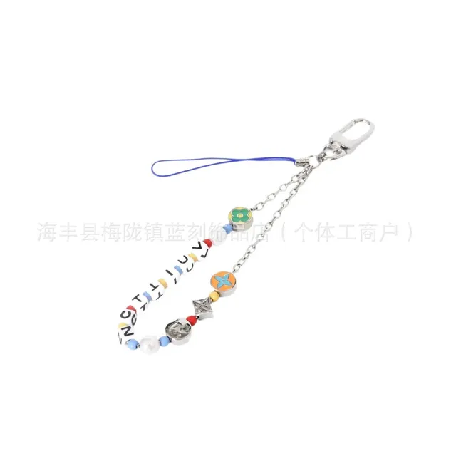 方块钥匙扣金色
