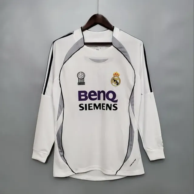 06-07 real madrid home long sleeves