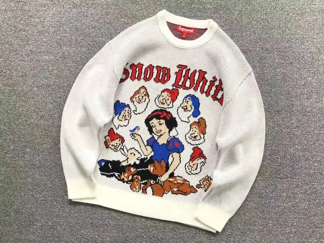 Supreme Snow White Knit Sweater Disney Collaboration