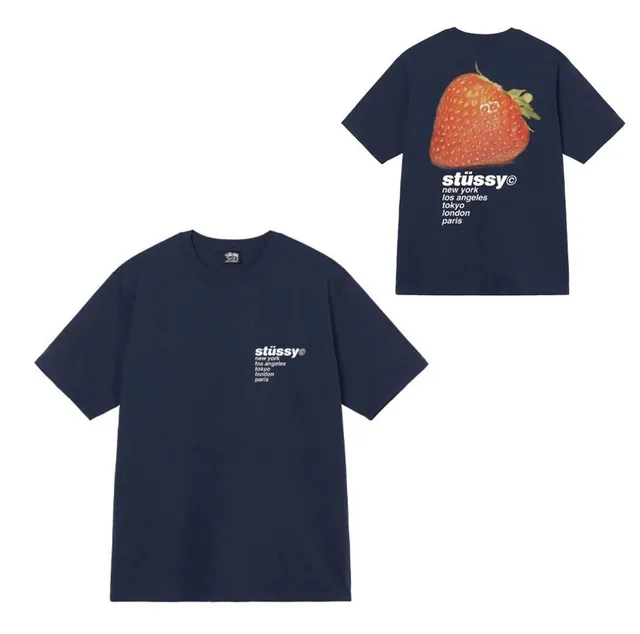 Stüssy Strawberry Tee City List Print