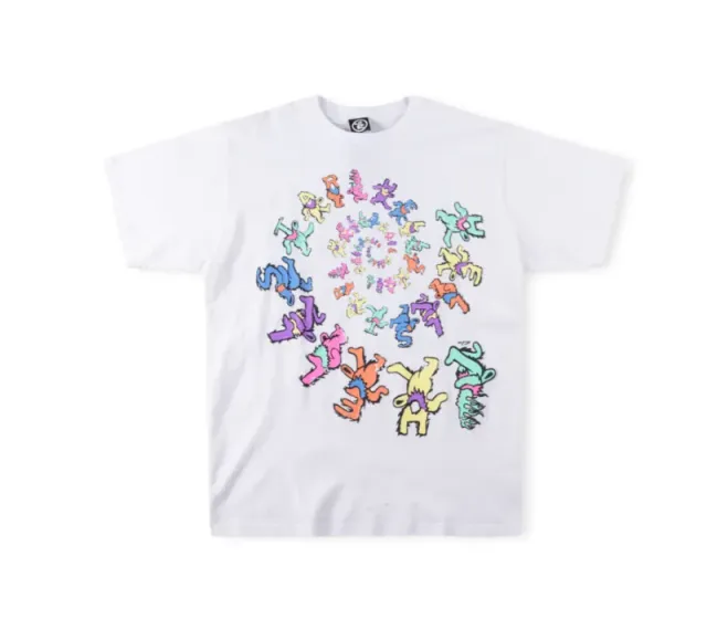 KAWS T-Shirt Multi-Color Bearbrick Spiral