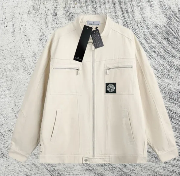 Stone Island Cotton Jacket Off-White
