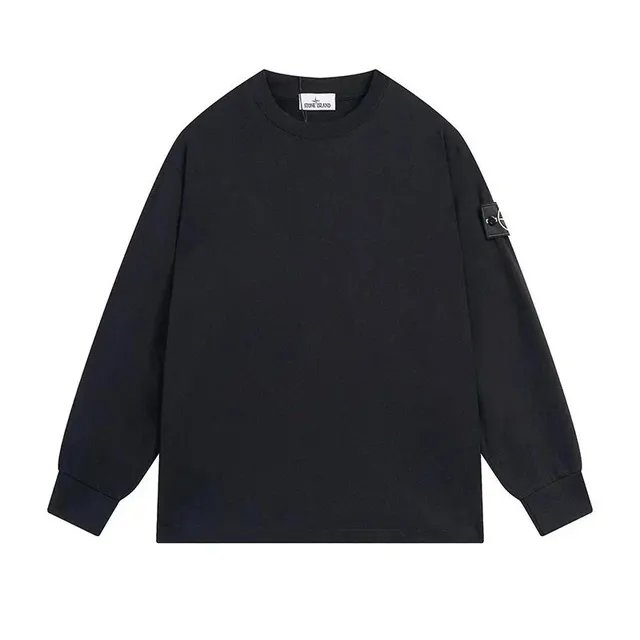 Stone Island Long-Sleeve Crewneck Solid Black