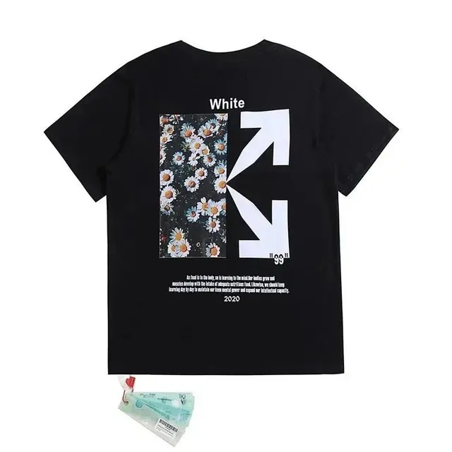 Off-White Graphic Tee Daisy Print Arrow