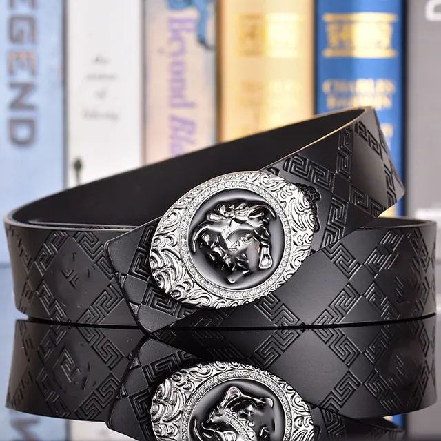 9 # Silver Buckle+Antique Medusa Black