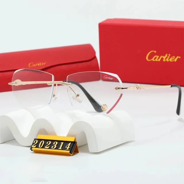 Cartier Juste Un Clou Rimless Gold Frame with Black Temples