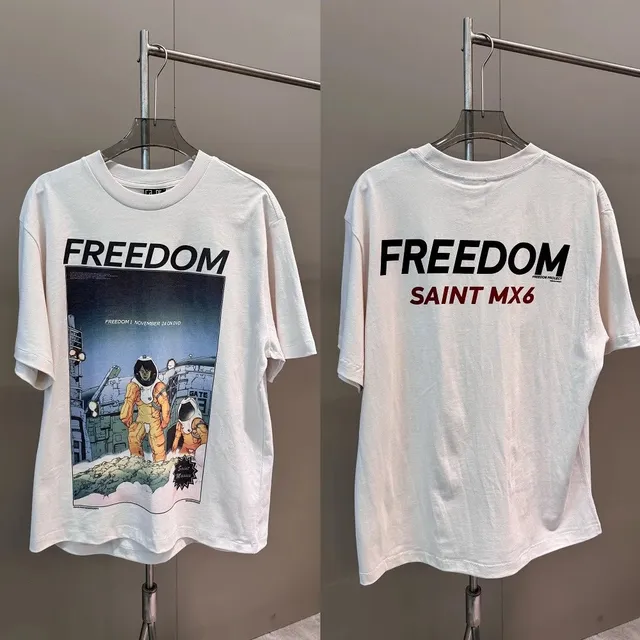 Saint Laurent Graphic T-Shirt Saint MX6 Print