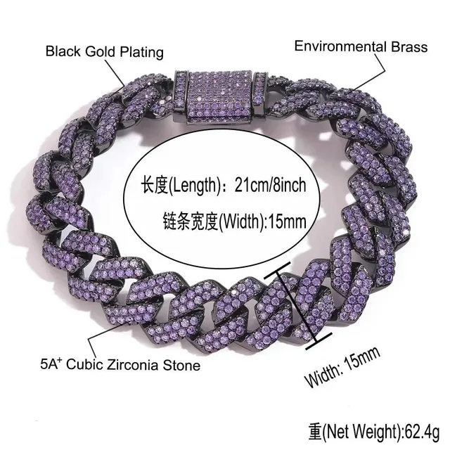 Chrome Hearts Curb Link Bracelet Iced Out