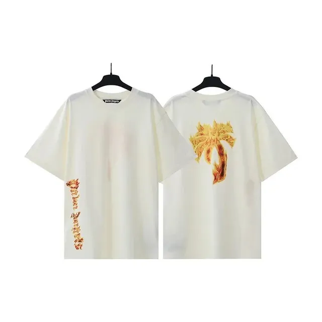 Palm Angels Palm Tree Tee Flame Print