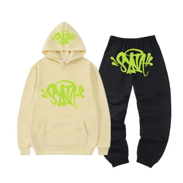 Hoodie and Joggers Set Graffiti Logo