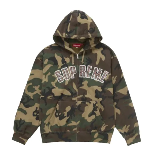 Supreme Zip-Up Hoodie Camouflage
