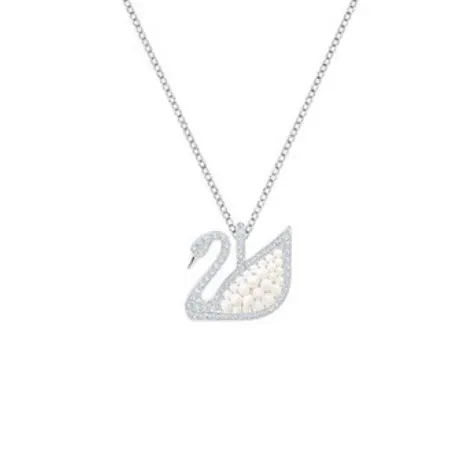 Large pearl swan necklace
