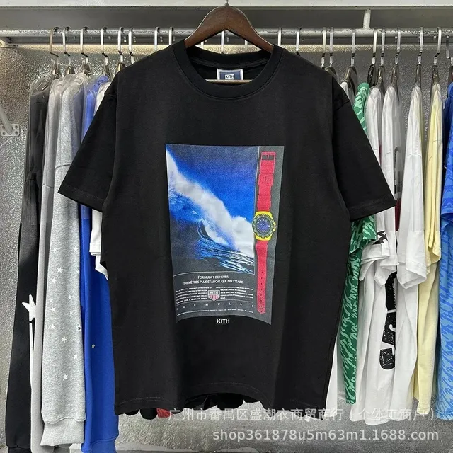 Kith Graphic Tee Tag Heuer Wave Print