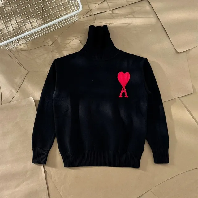 Amiri Turtleneck Sweater Heart Logo