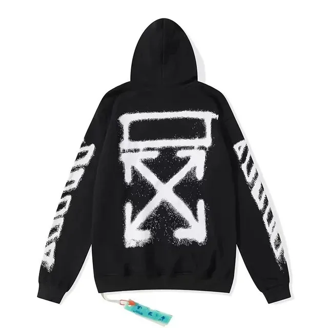 Off-White Zip-Up Hoodie Arrow Print