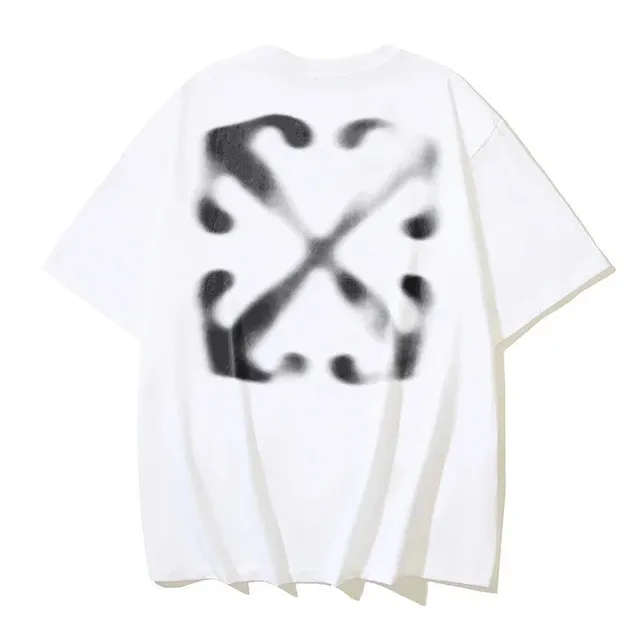 Off-White Diagonal Arrow Tee Spray Paint Logo