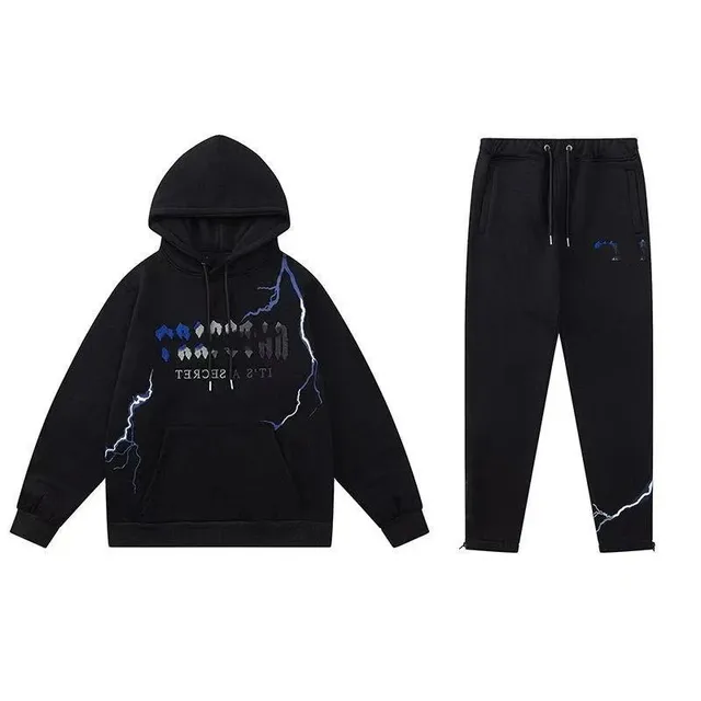 Broken Planet Hoodie and Joggers Set Lightning Print