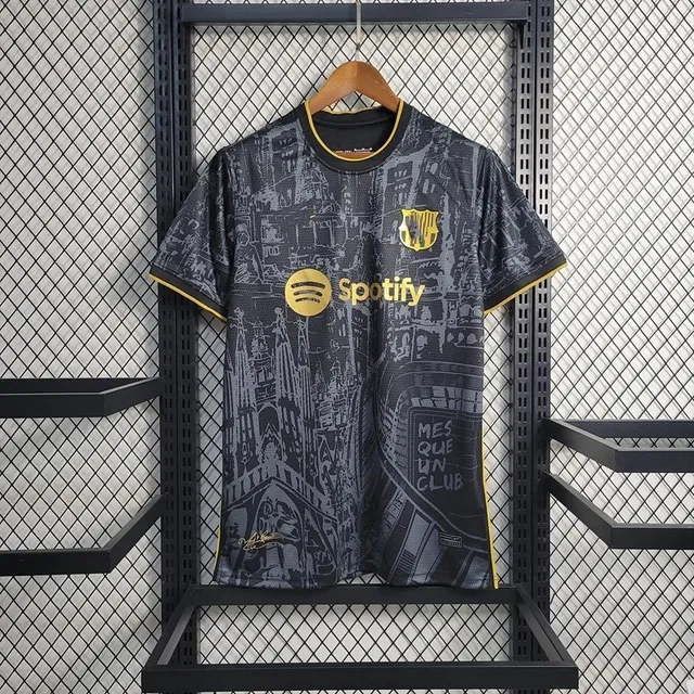 FC Barcelona Home Jersey Cityscape Print
