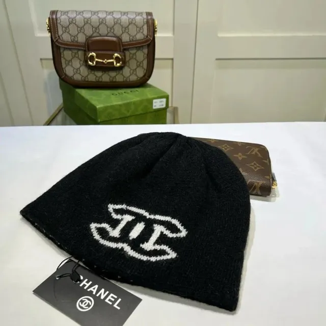 Chanel Knit Beanie CC Logo