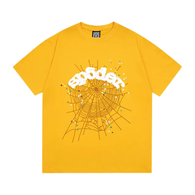 Sp5der Spider Web Graphic Tee Spider Logo with Stars