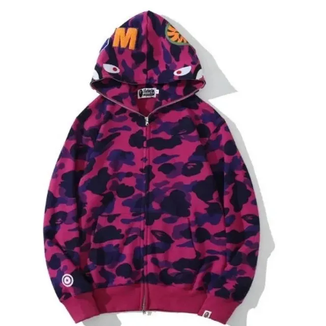 BAPE Shark Hoodie Pink Camo