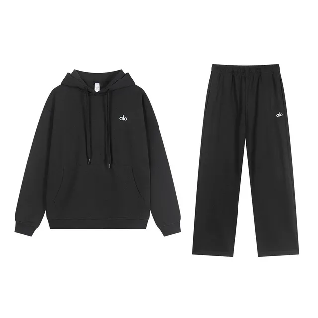 Alo Yoga Hoodie and Jogger Set Logo Embroidered