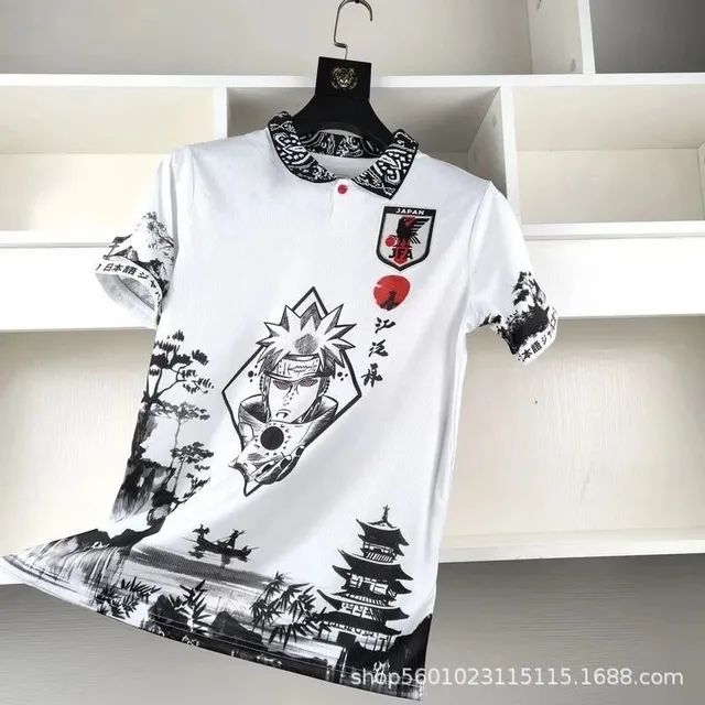 Japan National Team Polo Shirt Naruto Graphic