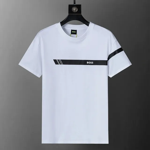 Hugo Boss Logo Stripe T-Shirt Black Tape Detail